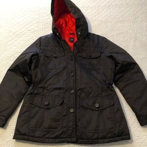 Vintage Gap black shell jacket. Size large.